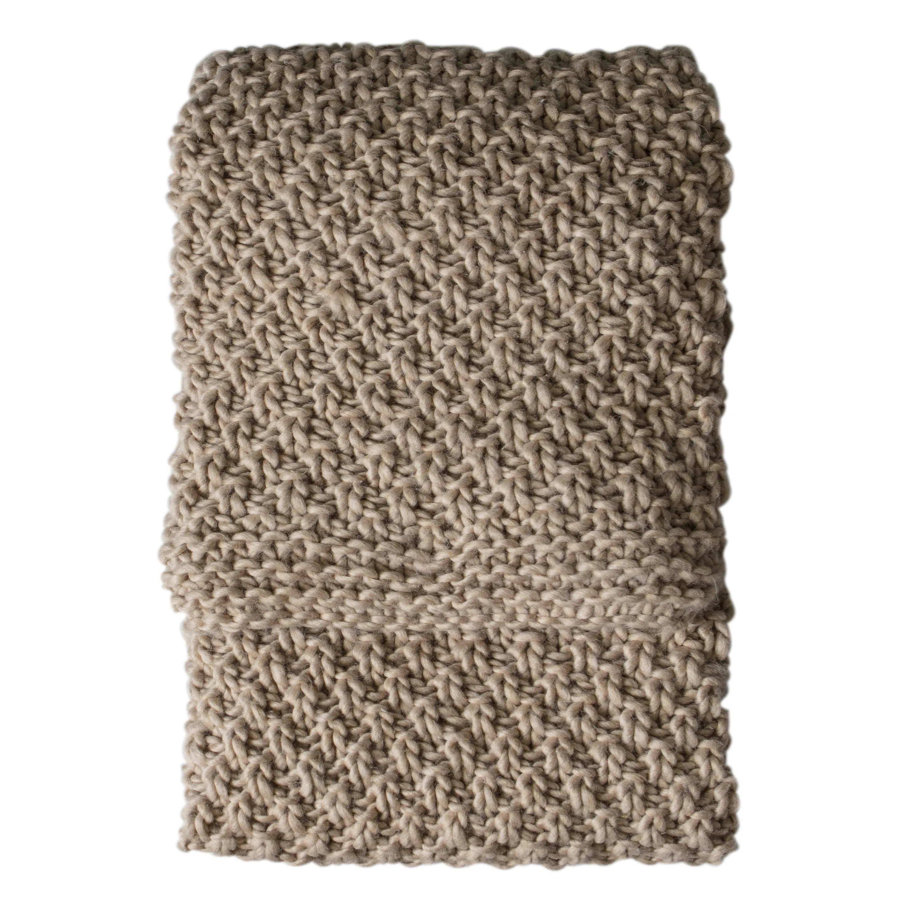 Chunky Knitted Oatmeal Throw