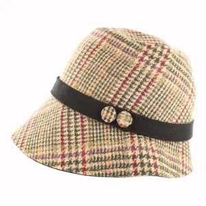 Clodagh Hat - Beige Plaid