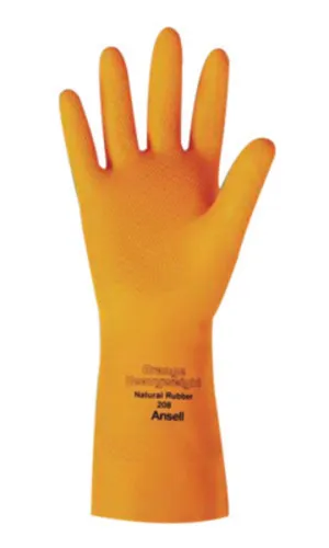 Flocklined Latex Heavyweight Dishwashing Gloves | 28 mil