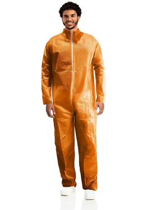 Medical Disposable Coveralls for Men and Women 2X Large Size Orange Suits 1 Pack