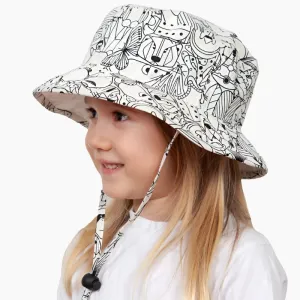 Organic Cotton Print UPF50  Sun Protection Child Camp Hat