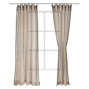 Rajula Curtain Set [Natural/Black]