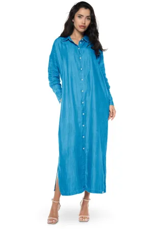 Women's Doral Long Sleeve Button Down Dress  |  Light Indigo Chambray