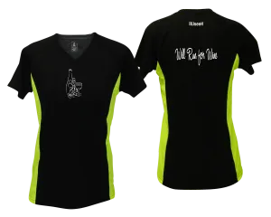 Women's Reflective Short Sleeve Shirt – Will Run for Wine